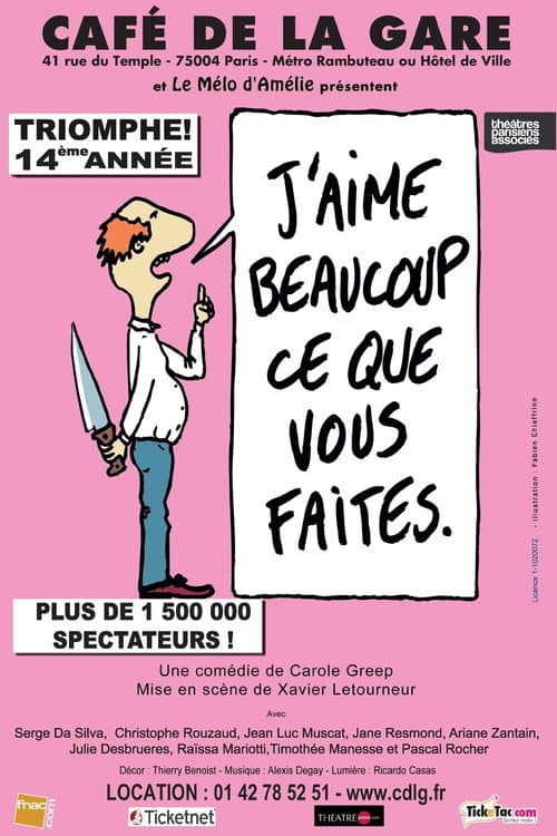 J'aime beaucoup ce que vous faites poster