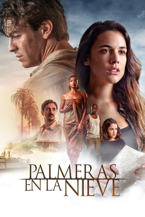 Palmer i snön poster